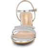 imageAllegra K Womens Ankle Strap Rhinestone Kitten Heel SandalsSilver