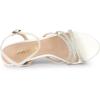imageAllegra K Womens Ankle Strap Rhinestone Kitten Heel SandalsWhite
