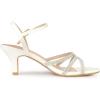 imageAllegra K Womens Ankle Strap Rhinestone Kitten Heel SandalsWhite