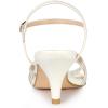 imageAllegra K Womens Ankle Strap Rhinestone Kitten Heel SandalsWhite