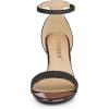 imageAllegra K Womens Glitter Ankle Strap Stiletto Heel Sandals 9 Black
