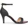 imageAllegra K Womens Glitter Ankle Strap Stiletto Heel Sandals 9 Black