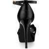 imageAllegra K Womens Platform Heels Twist Knot Stiletto Heel Satin Heel SandalsBlack