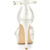 imageAllegra K Womens Platform Heels Twist Knot Stiletto Heel Satin Heel SandalsWhite