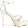 imageAllegra K Womens Platform Heels Twist Knot Stiletto Heel Satin Heel SandalsWhite