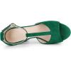 imageAllegra K Womens TStrap Platform Chunky High Heel SandalsGreen