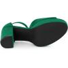 imageAllegra K Womens TStrap Platform Chunky High Heel SandalsGreen