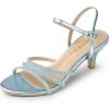 imageAllegra K Womens Ankle Strap Rhinestone Kitten Heel SandalsLake Blue