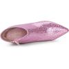 imageAllegra K Womens Pointed Toe Buckle Stiletto Heels Ankle BootsPink