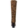imageAllegra K Womens Round Toe Block Heeled Knee High BootsLeopard