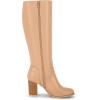 imageAllegra K Womens Round Toe Block Heeled Knee High BootsNude