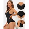 imageAllegra K Womens Adjustable Shoulder Strap Full Bodysuit Waist Trainer Tummy Control Shaping Leotard Jumpsuit Tops