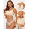 imageAllegra K Womens Bandeau Bra Wirefree NonSlip Tube Top Removable Straps Strapless BrasBeige