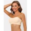 imageAllegra K Womens Bandeau Bra Wirefree NonSlip Tube Top Removable Straps Strapless BrasBeige