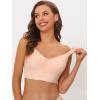 imageAllegra K Womens Full Coverage Bra Wide Straps Longline Hem Wirefree Bralett