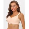 imageAllegra K Womens Lace Minimizer Bralette U Back Full Coverage Wirefree Everyday Bras