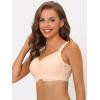 imageAllegra K Womens Lace Minimizer Bralette U Back Full Coverage Wirefree Everyday Bras