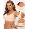 imageAllegra K Womens Lace Minimizer Bralette U Back Full Coverage Wirefree Everyday Bras