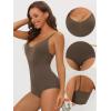 imageAllegra K Womens Shaping Bodysuit Tummy Control Shapewear Adjustable Straps Body Shaper Sculpting Leotard Jumpsuit TopBrown