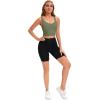imageAllegra K Womens Sports Bra Workout Fitness Longline Wireless Padded Yoga Tank Tops with Medium SupportGreen