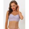 imageAllegra K Womens Wirefree Minimizer Bra U Back Adjustable Straps Lace Padded Full Coverage Bras