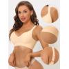 imageAllegra K Womens Wireless Battles No Show Smooth Comfort Adjustable Straps Minimizers Bras