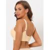 imageAllegra K Womens Wireless Battles No Show Smooth Comfort Adjustable Straps Minimizers Bras
