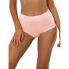 imageAllegra K Womens Cotton Underwear HighRise Lace Trim Tummy Control Full Coverage BriefLight Pink