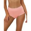imageAllegra K Womens Cotton Underwear HighRise Lace Trim Tummy Control Full Coverage BriefPink