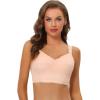 imageAllegra K Womens Full Coverage Bra Wide Straps Longline Hem Wirefree Bralett