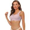 imageAllegra K Womens Push Up Minimizer Bralette Full Coverage Mesh Wirefree Tank Top Bras