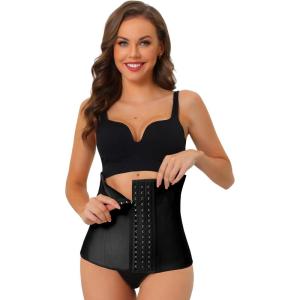 imageAllegra K Womens 3 Hooks Waist Corset Tummy Control Body Shaper for Weight Loss