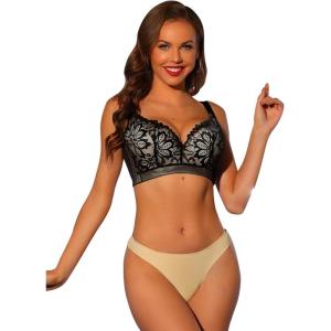 imageAllegra K Womens Floral Lace Bra Adjustable Straps Full Coverage Pushup Bras