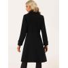 imageAllegra K Womens Winter Coat Overcoat Lapel Collar Long Swing A Line Double Breasted Pea CoatBlack