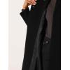imageAllegra K Womens Winter Coat Overcoat Lapel Collar Long Swing A Line Double Breasted Pea CoatBlack