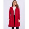 imageAllegra K Womens Winter Coat Overcoat Lapel Collar Long Swing A Line Double Breasted Pea CoatRed