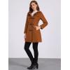 imageAllegra K Womens Winter Overcoat Midthigh Hooded Toggle Duffle Long CoatBrown