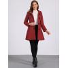 imageAllegra K Womens Winter Overcoat Midthigh Hooded Toggle Duffle Long CoatDark Red