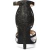 imageAllegra K Womens Glitter Ankle Strap Black Stiletto Heels Sandals 95 m US