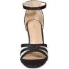 imageAllegra K Womens Glitter Ankle Strap Black Stiletto Heels Sandals 95 m US