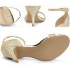 imageAllegra K Womens Glitter Ankle Strap Stiletto Heel SandalsGold