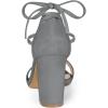 imageAllegra K Womens Strappy Lace Up Heel Chunky High Heels SandalsGrey