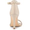 imageAllegra K Womens Suede Ankle Strap High Stiletto Heels Beige Sandals  10 M US