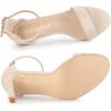 imageAllegra K Womens Suede Ankle Strap High Stiletto Heels Beige Sandals  10 M US