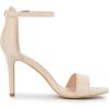 imageAllegra K Womens Suede Ankle Strap High Stiletto Heels Beige Sandals  10 M US