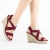 imageAllegra K Womens Espadrilles Platform Slingback Burgundy Wedges Sandals 10 M US
