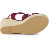 imageAllegra K Womens Espadrilles Platform Slingback Burgundy Wedges Sandals 9 M US