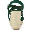imageAllegra K Womens Espadrilles Platform Slingback Emerald Green Wedges Sandals 75 M US
