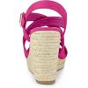 imageAllegra K Womens Espadrilles Platform Slingback Hot Pink Wedges Sandals 6 M US