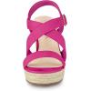imageAllegra K Womens Espadrilles Platform Slingback Hot Pink Wedges Sandals 6 M US